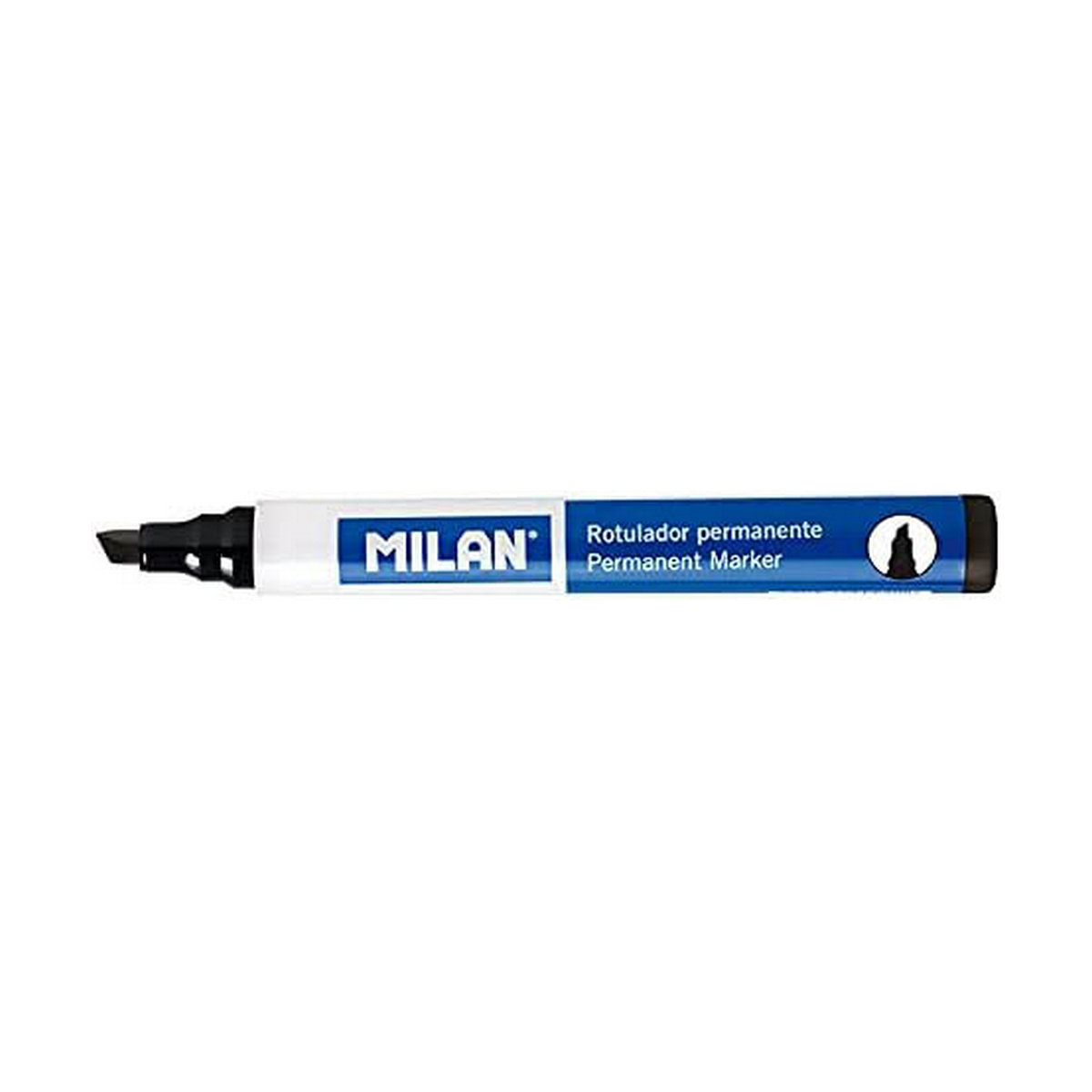 Püsimarker Milan 12 Ühikut Must PVC